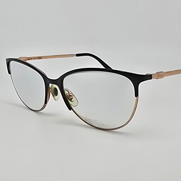 Tiffany & Co TF1127 6122 Polished Black Gold Cat Eye Eyeglasses Frame w/ Case - Picture 3 of 16
